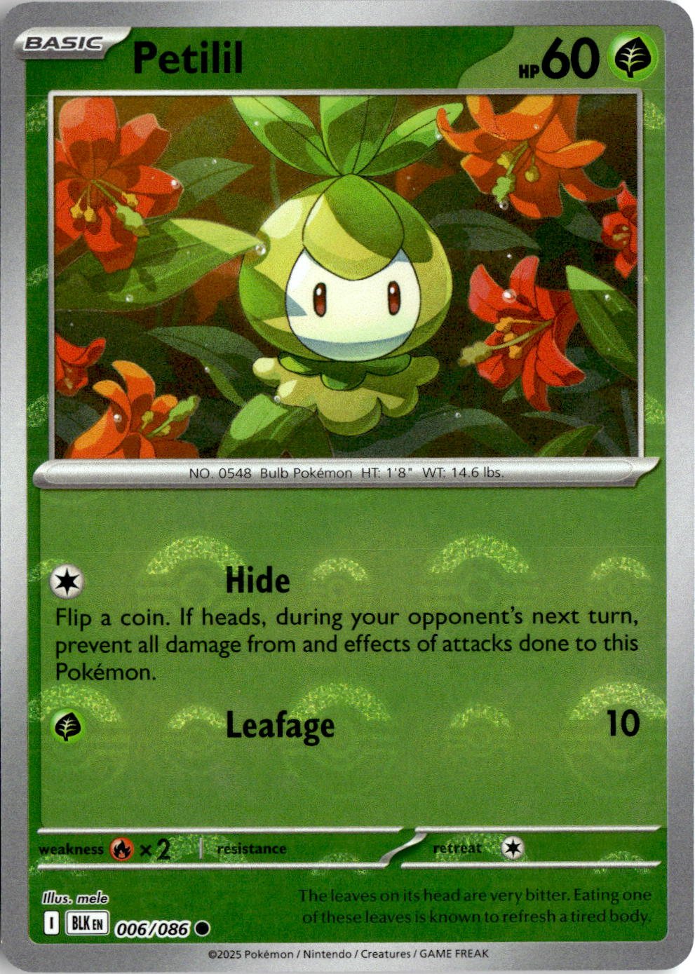 2025 Pokemon Scarlet And Violet Petilil graded slab
