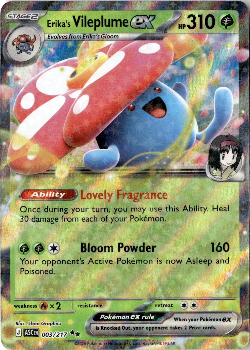 2026 Pokemon Mega Evolution Erika's VileplumeEX graded slab