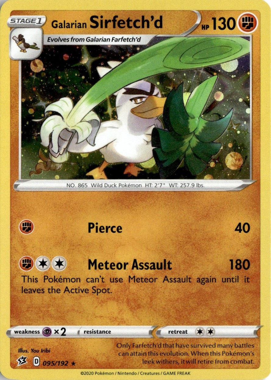 2020 Pokemon Sword And Shield Galarian Sirfetch’d graded slab