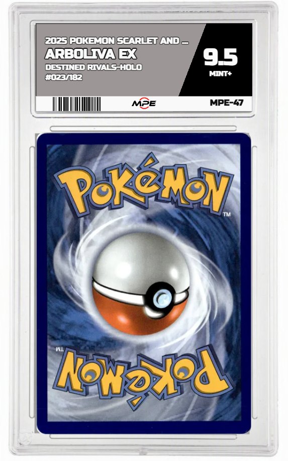 2025 POKEMON SCARLET AND VIOLET DESTINED RIVALS-HOLO #023/182 Arboliva EX MPE 9.5 MINT+ — graded card auctioned from the MPE vault