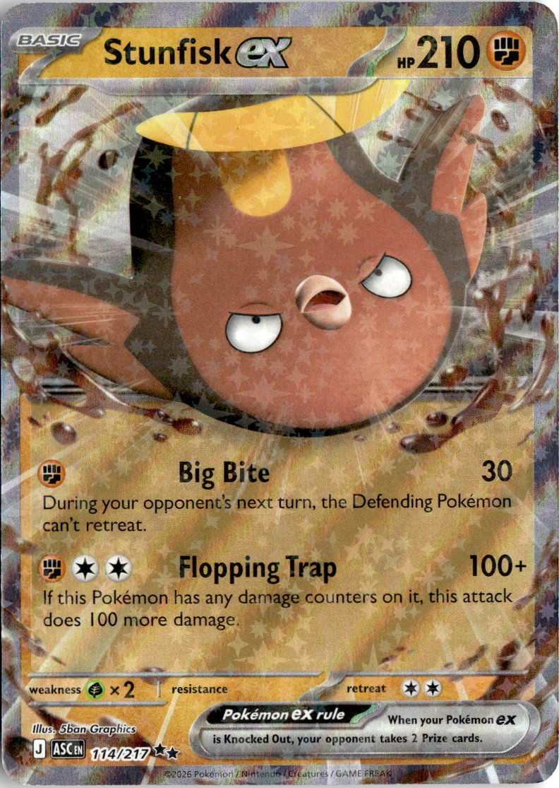 2026 Pokemon Mega Evolution Stunfisk EX graded slab