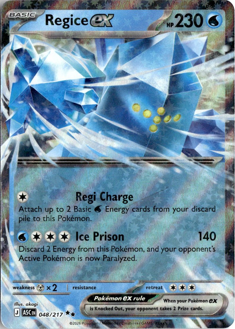 2026 Pokemon Mega Evolution Regice EX graded slab