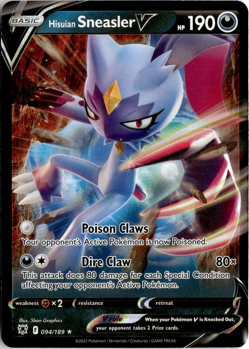 2022 Pokemon Sword And Shield Hisuian Sneasler V graded slab