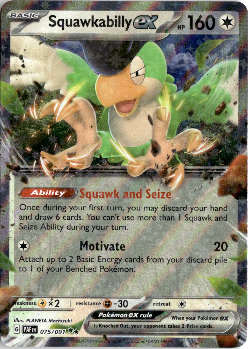 2023 Pokemon Scarlet And Violet Squawkabilly Ex graded slab