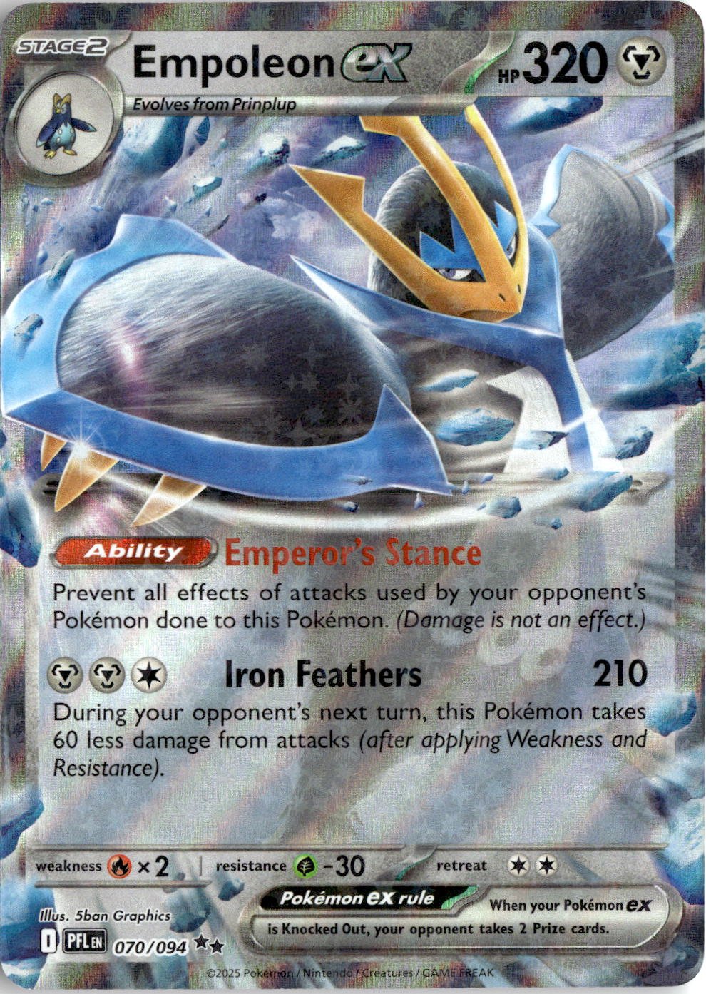 2025 Pokemon Pfl Empoleon Ex graded slab