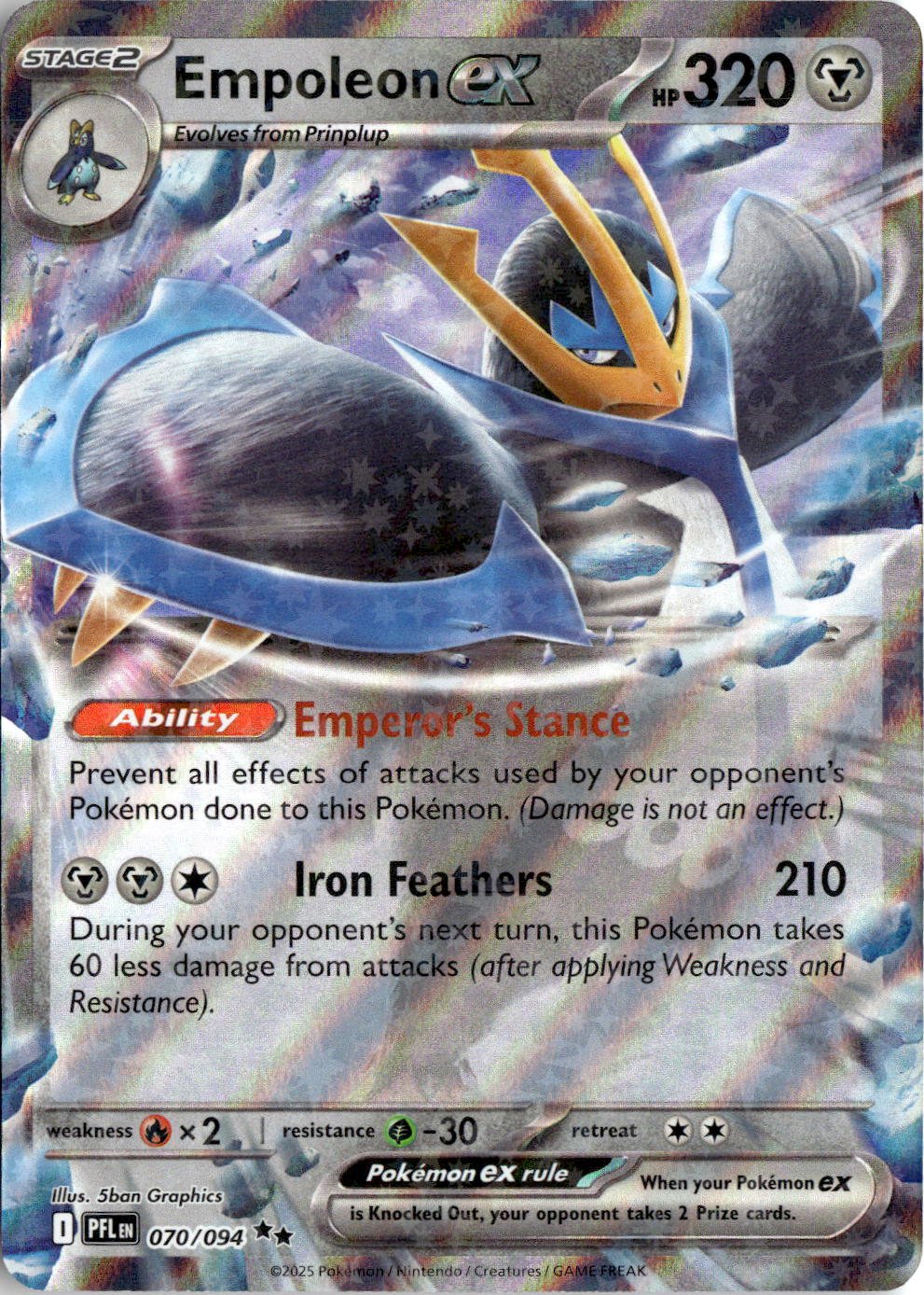 2025 Pokemon Pfl Empoleon Ex graded slab