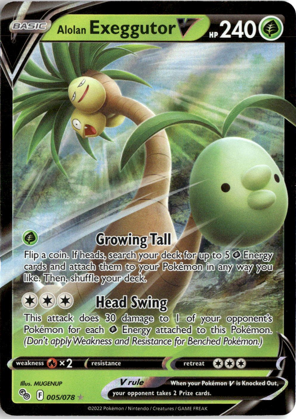 Alolan Exeggutor V graded slab