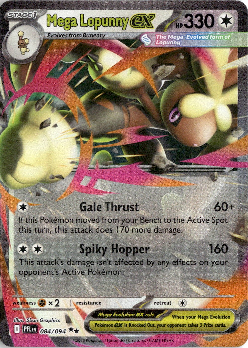 Mega Lopunny EX graded slab