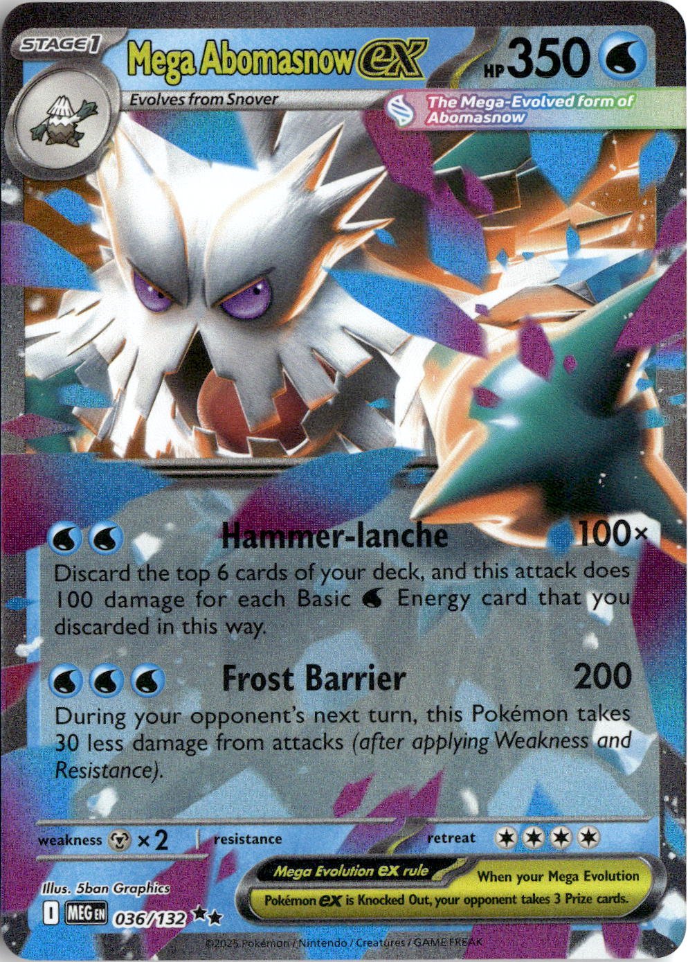 2025 Pokemon Mega Evolution Mega Abomasnow EX graded slab