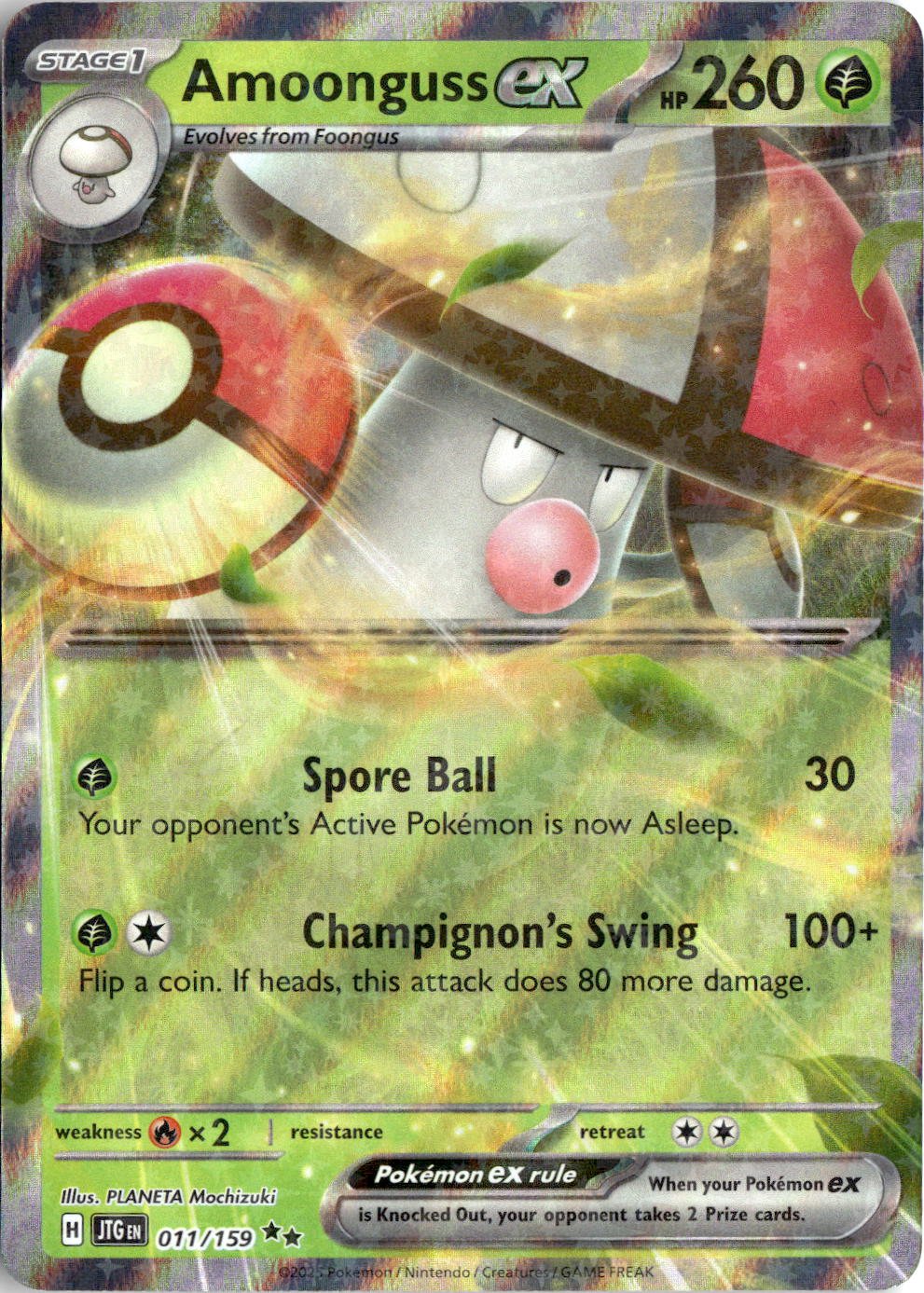 2025 Pokemon Scarlet And Violet Amoonguss EX graded slab