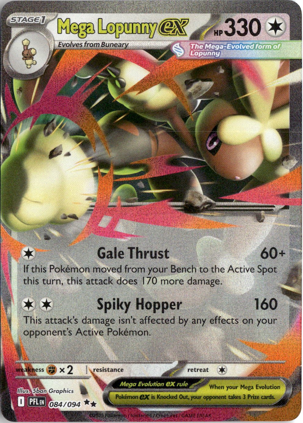 Mega Lopunny EX graded slab
