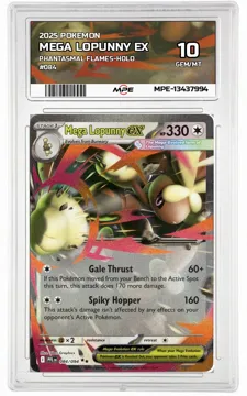 2025 POKEMON PHANTASMAL FLAMES-HOLO #084 Mega Lopunny EX MPE 10 GEM/MT — graded card up for auction