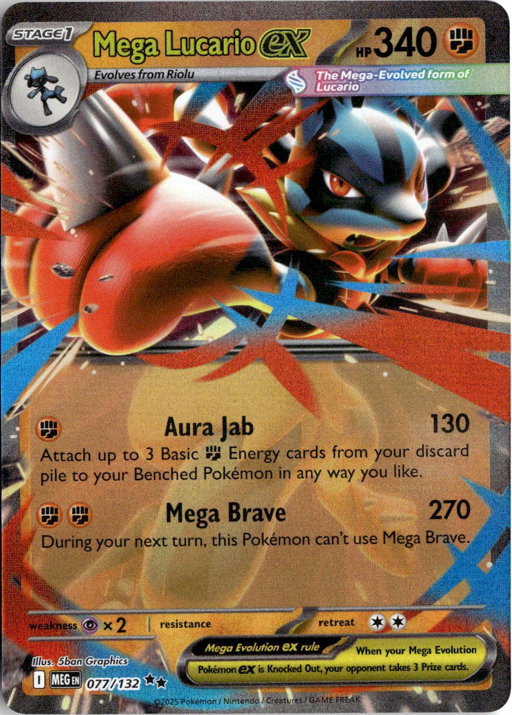 Mega Lucario Ex graded slab