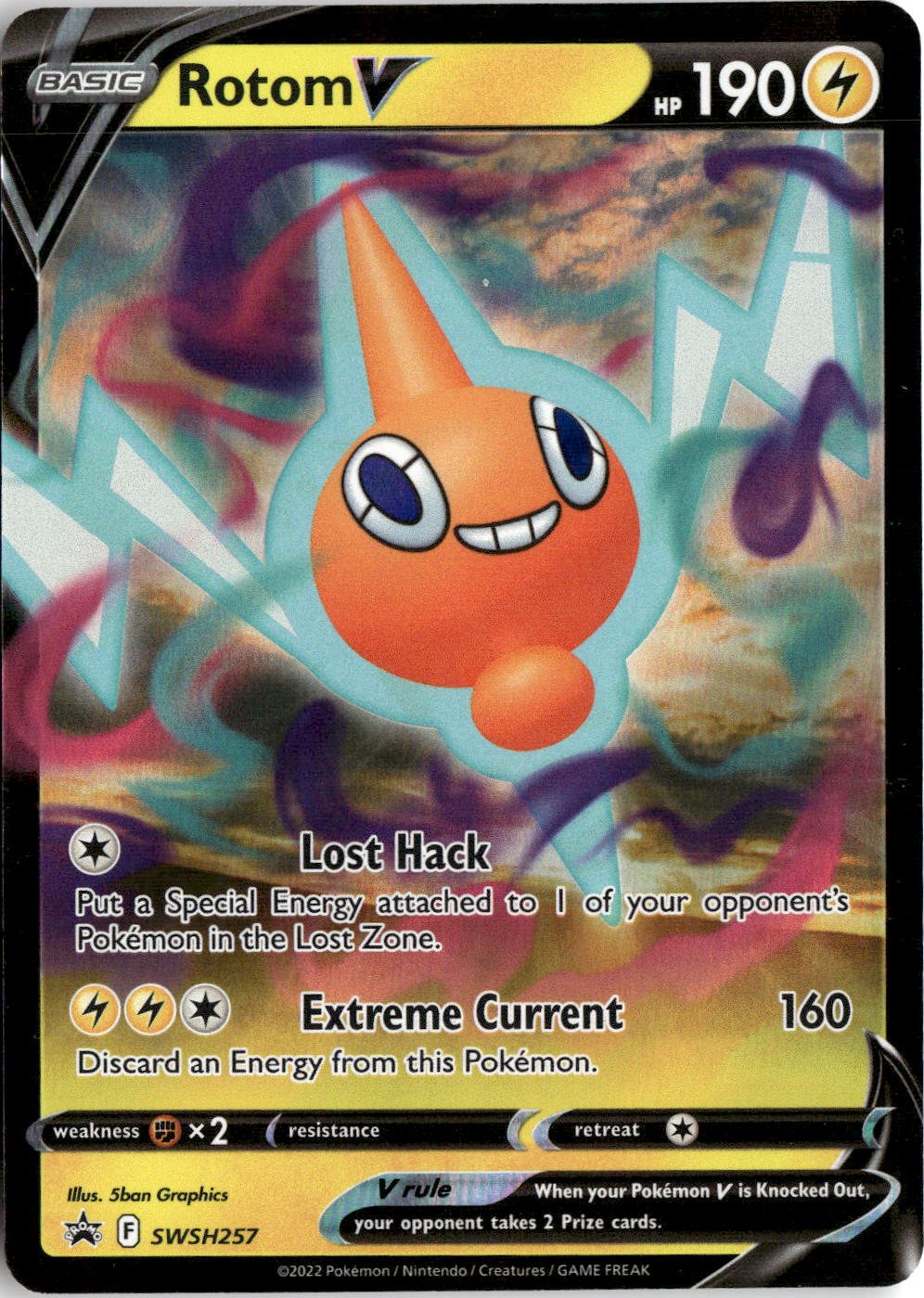 2019 Pokemon Sword And Shield Rotom V graded slab