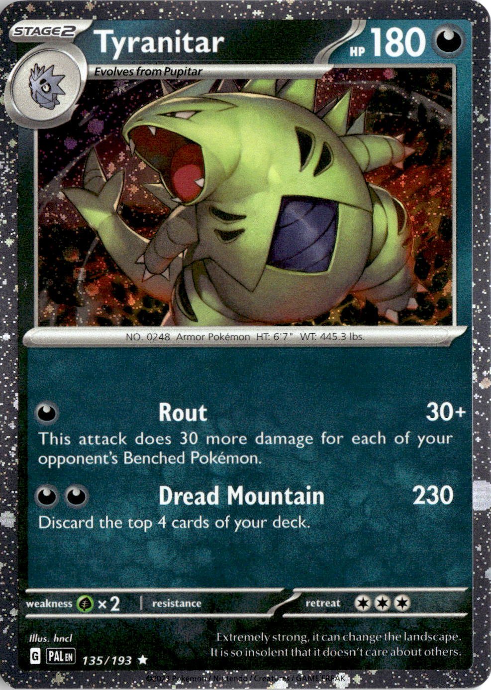 2023 Pokemon Tyranitar graded slab