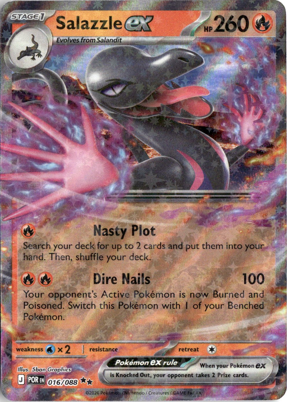 2026 Pokemon Mega Evolution Salazzle EX graded slab