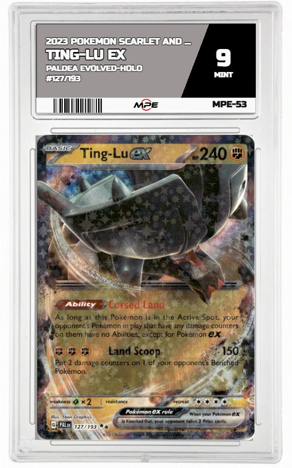 2023 POKEMON PALDEA EVOLVED-HOLO #127/193 Ting-Lu EX MPE 9 MINT — graded card auctioned from the MPE vault
