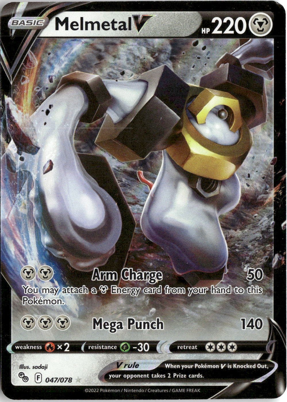 2022 Pokemon Melmetal V graded slab