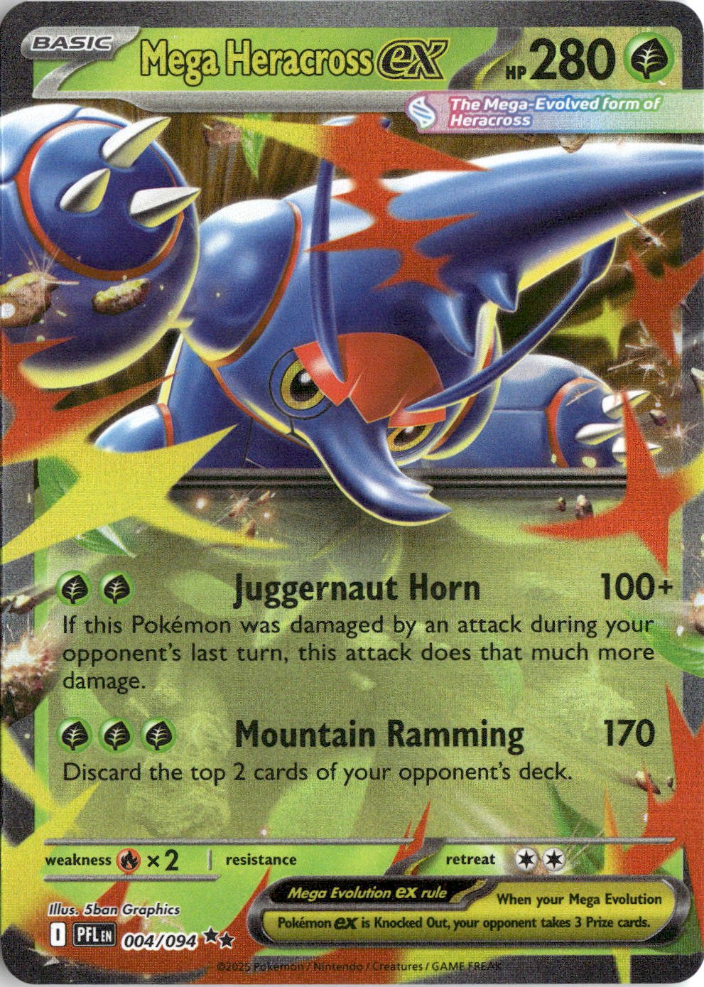 2025 Pokemon Mega Heracross EX graded slab
