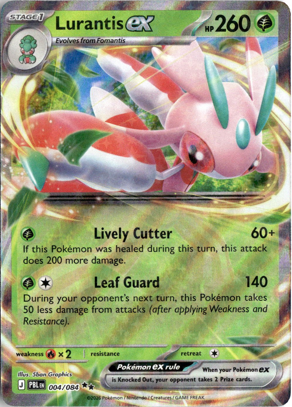2026 Pokemon Mega Evolution Lurantis EX graded slab