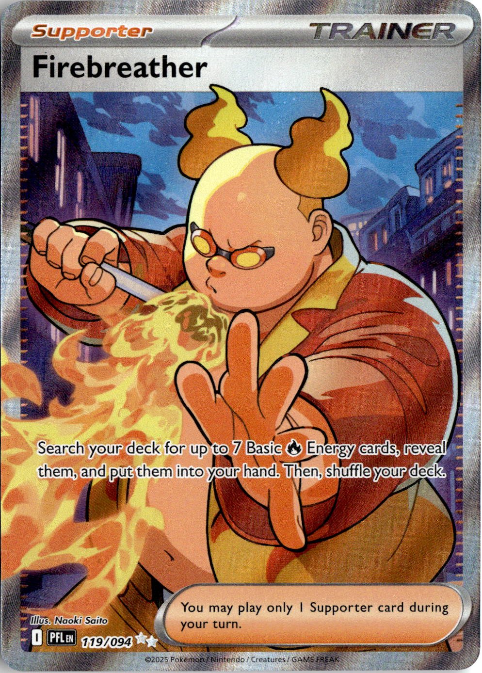 2025 Pokemon Mega Evolution Firebreather graded slab