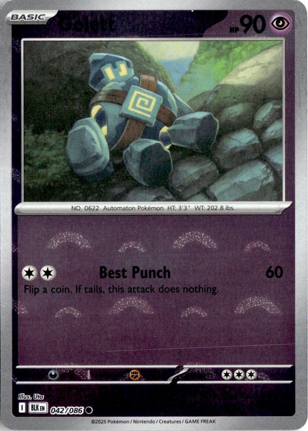 2014 Pokemon Xy Golett graded slab
