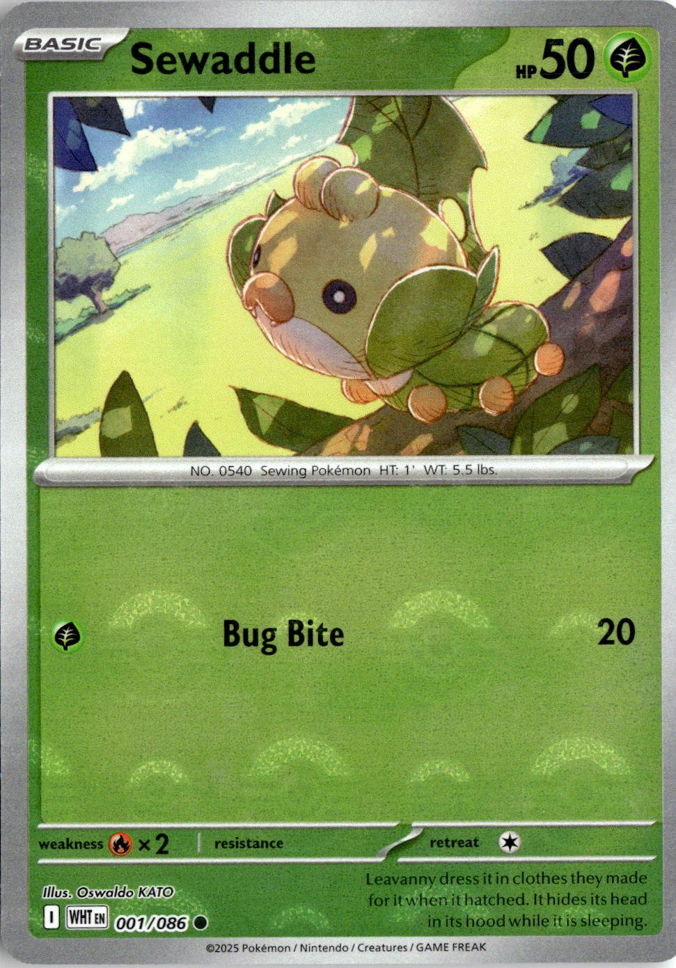 2025 Pokemon Sv Sewaddle graded slab