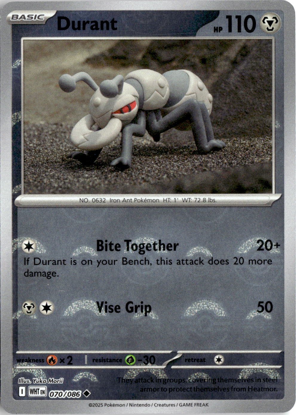 2025 Pokemon Sv Durant graded slab