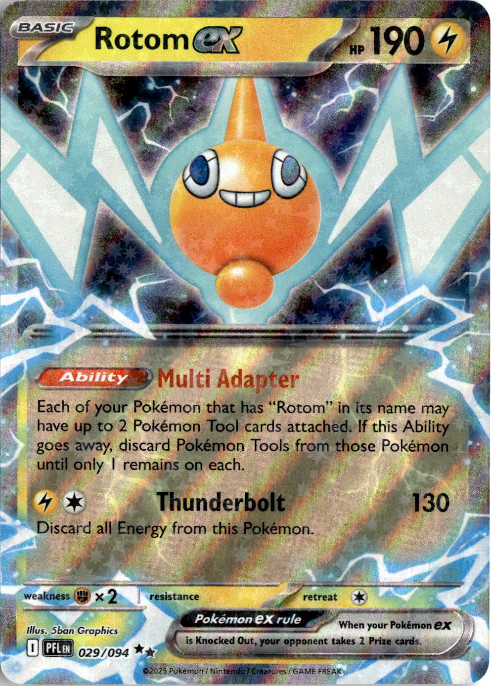 2025 Pokemon Mega Evolution Rotom EX graded slab