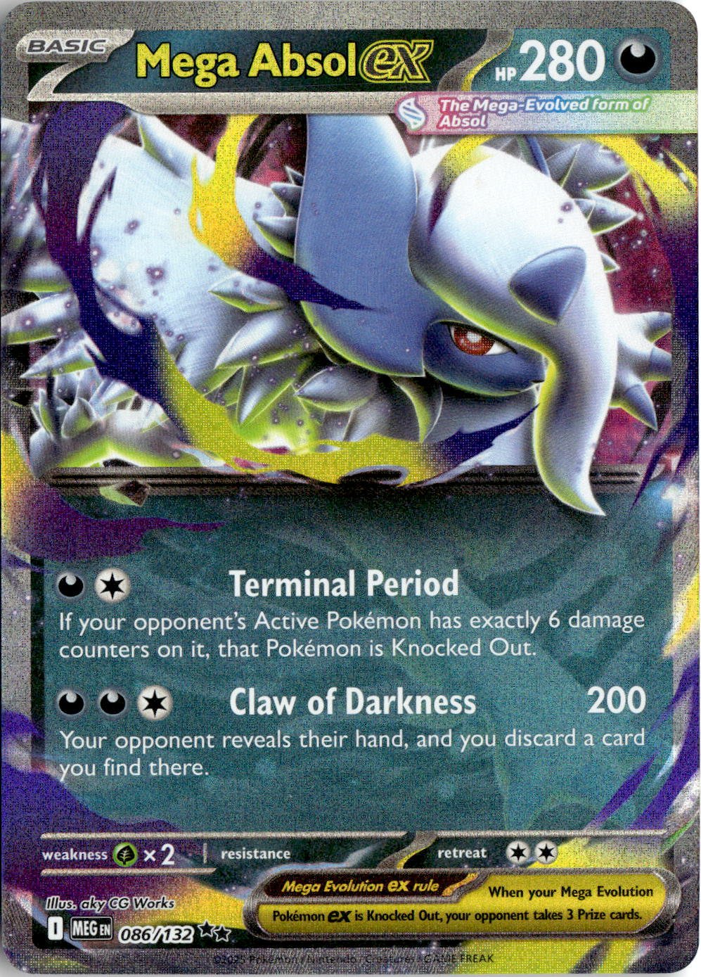 2025 Pokemon Mega Evolution Mega Absol Ex graded slab