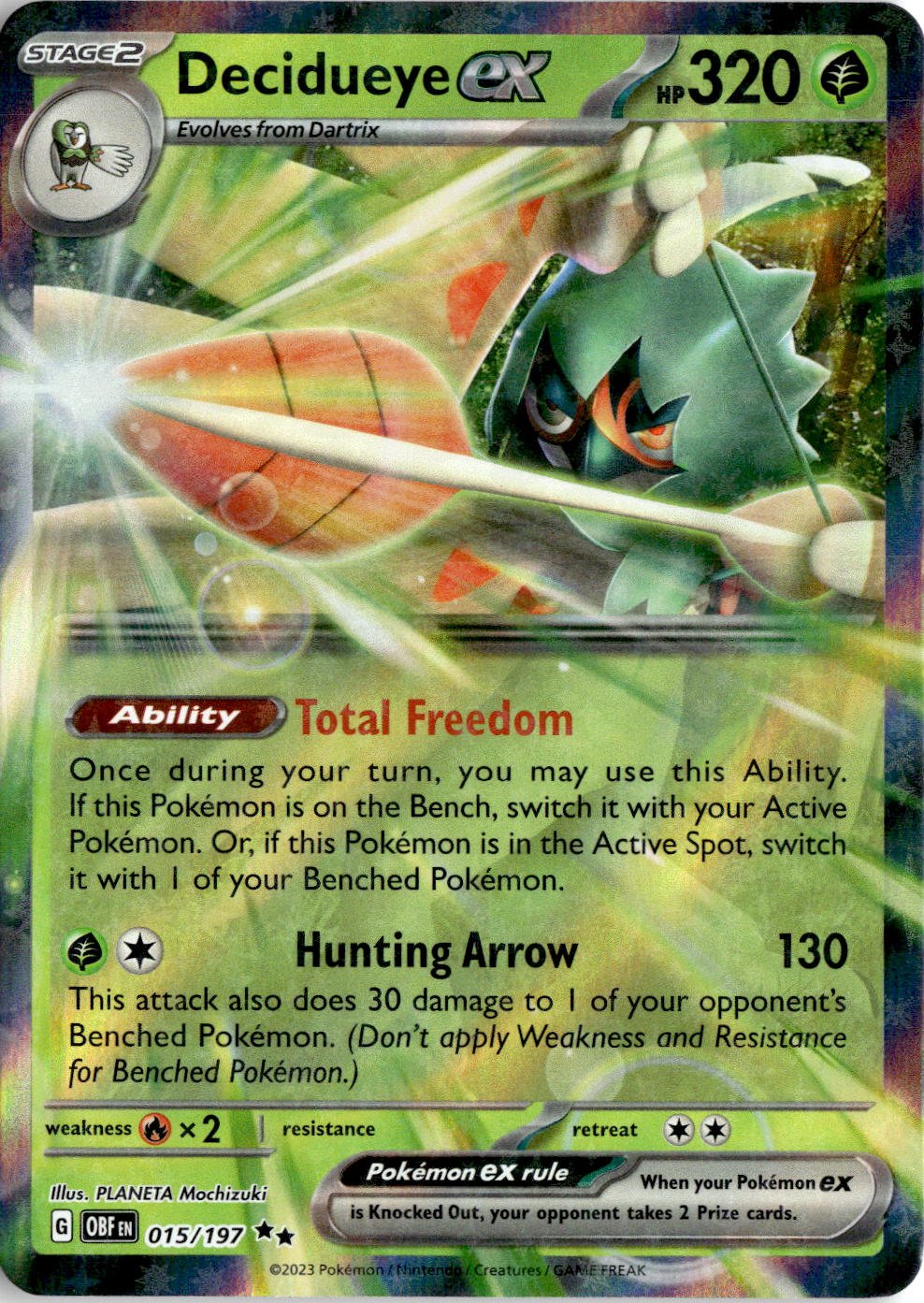 2023 Pokemon Sv Decidueye Ex graded slab
