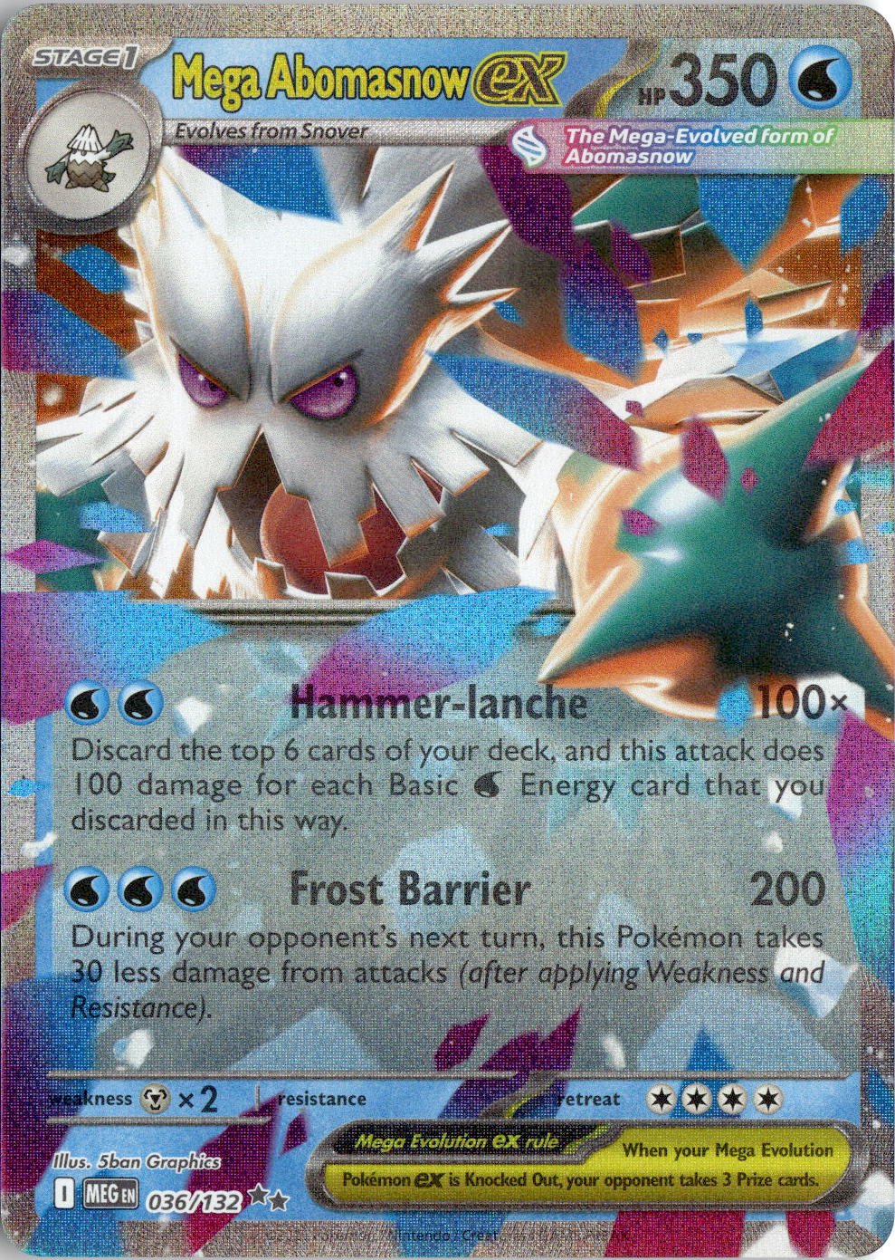 2025 Pokemon Mega Evolution Mega Abomasnow EX graded slab
