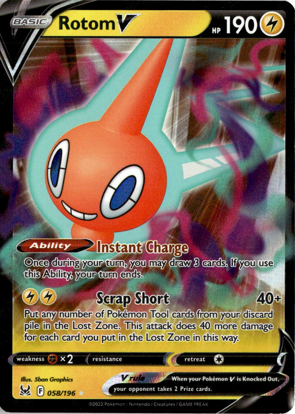 2023 Pokemon Swsh RotomV graded slab