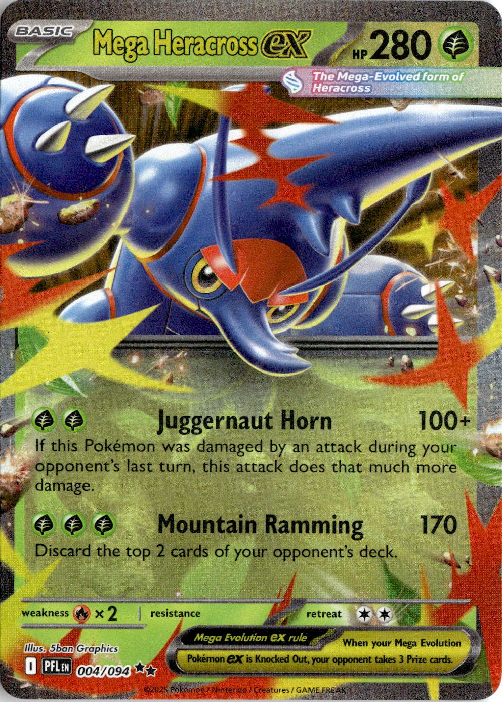 2025 Pokemon Mega Evolution Mega Heracross EX graded slab