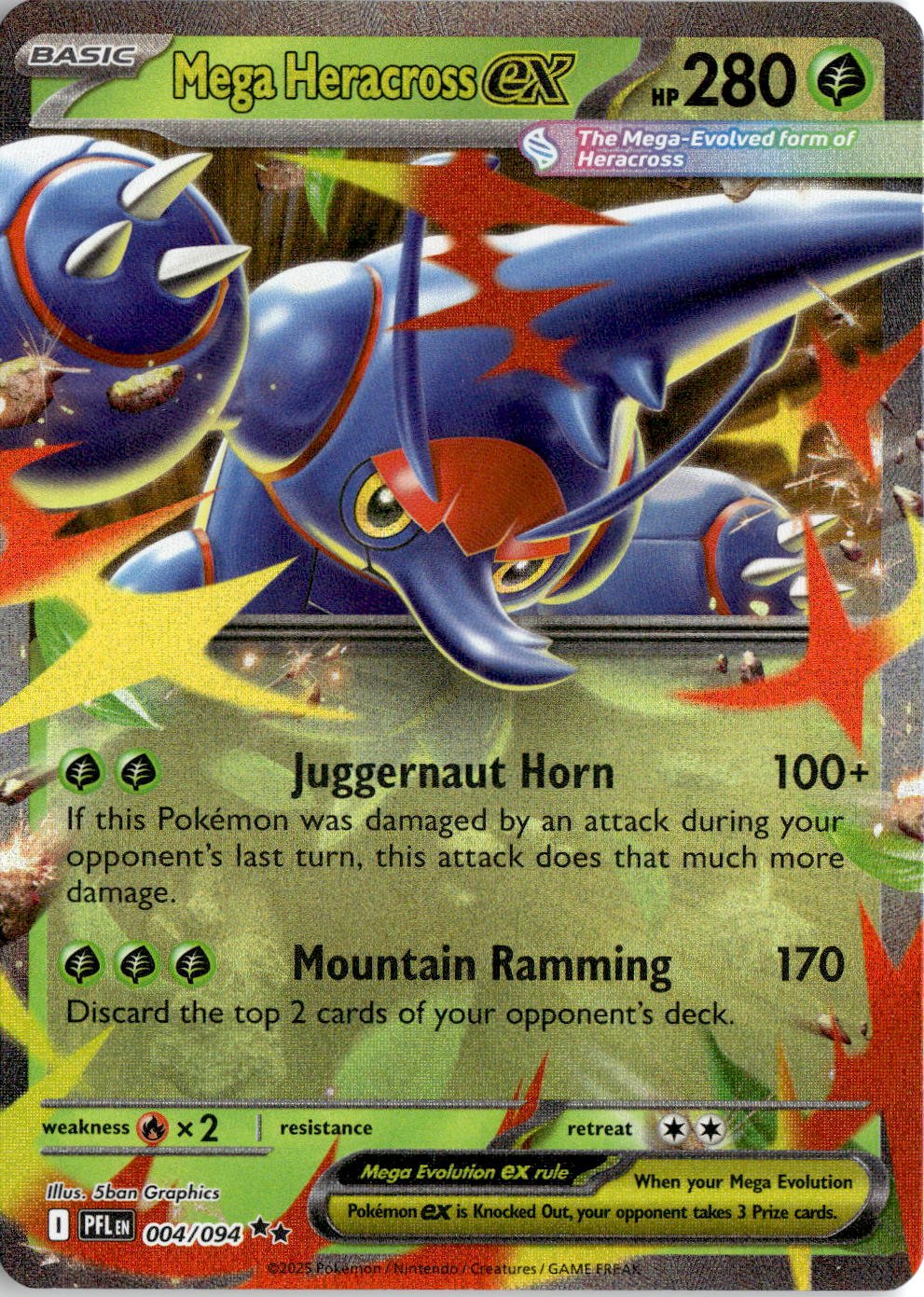 2025 Pokemon Mega Evolution Mega Heracross EX graded slab