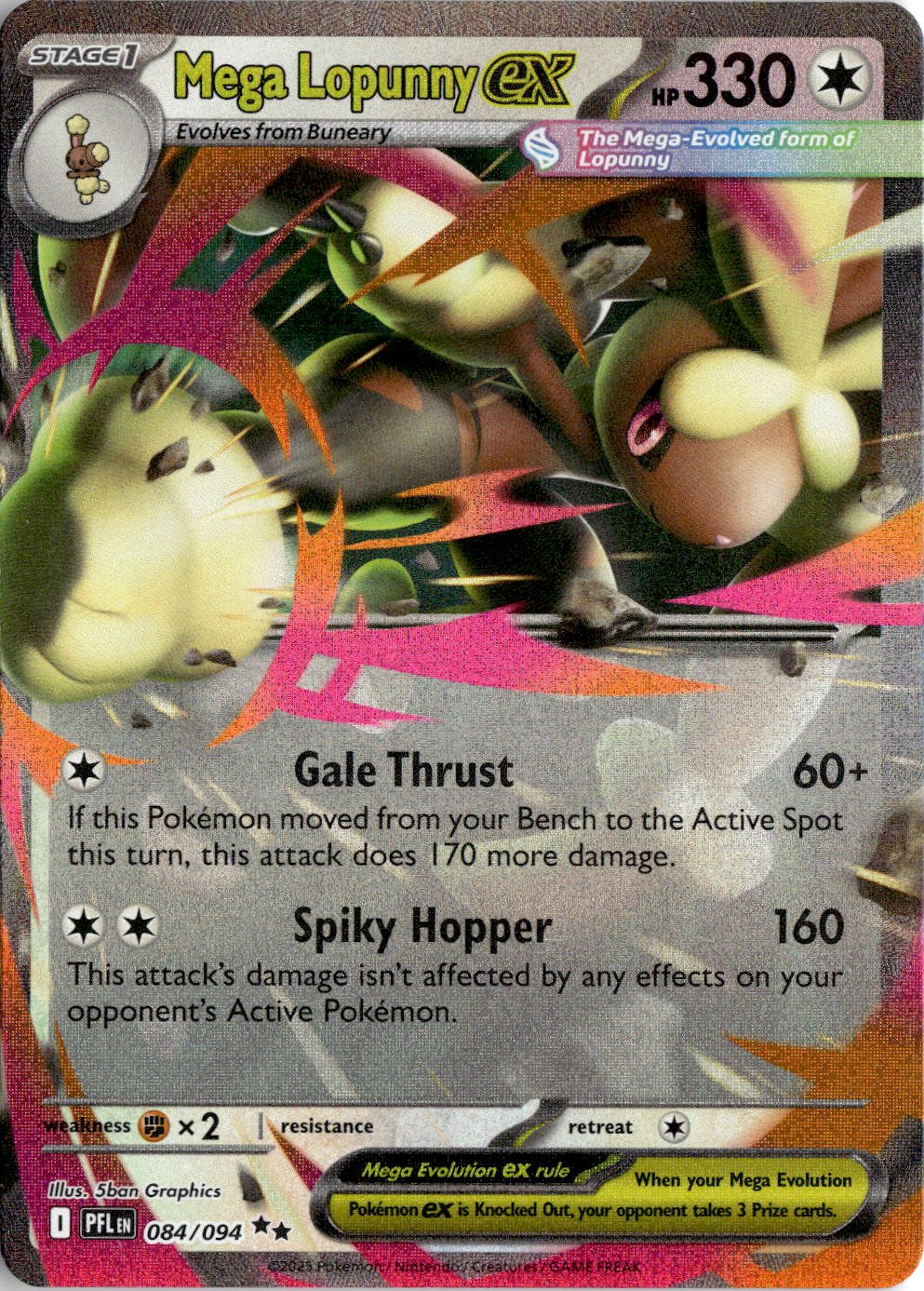 2025 Pokemon Mega Evolution Mega Lopunny EX graded slab