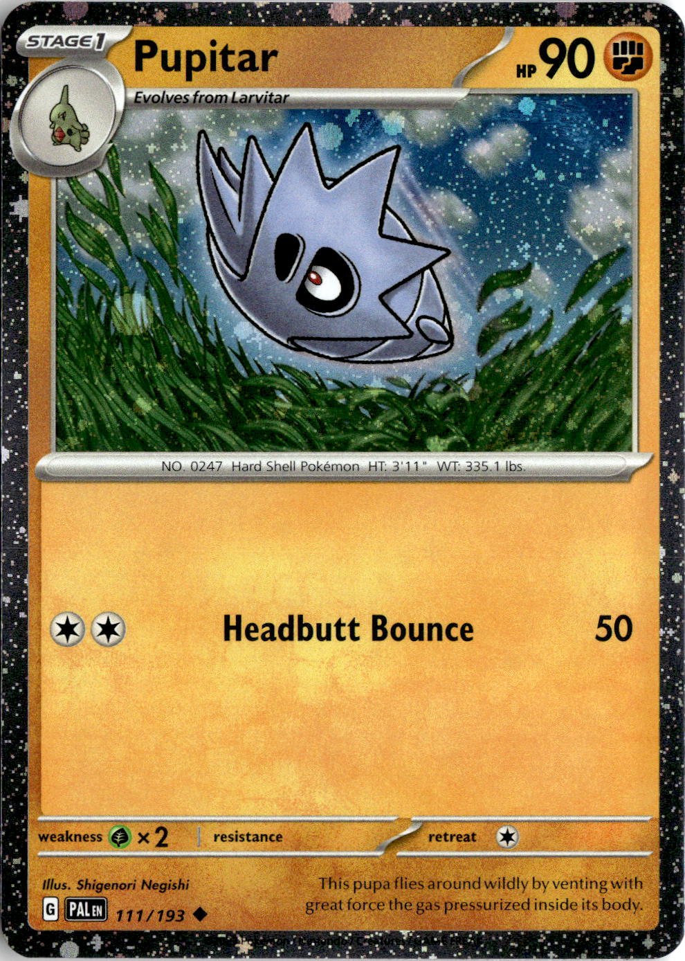 2023 Pokemon Pal Pupitar graded slab