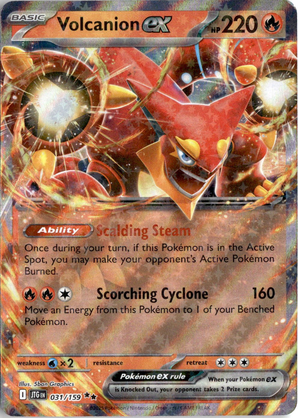 2025 Pokemon Sv Volcanion Ex graded slab