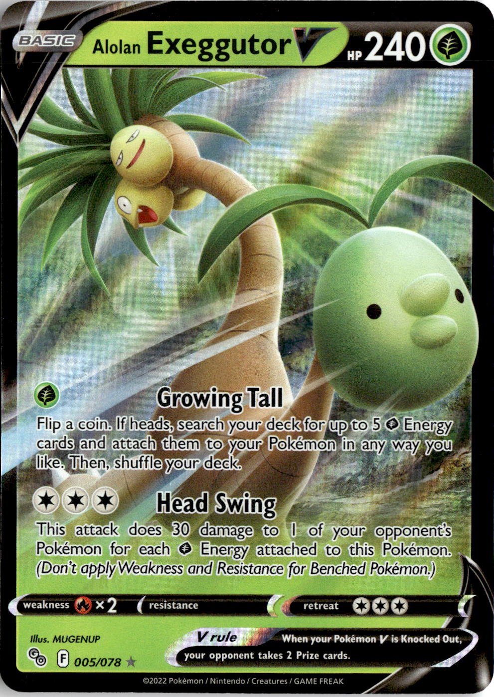 Alolan Exeggutor V graded slab
