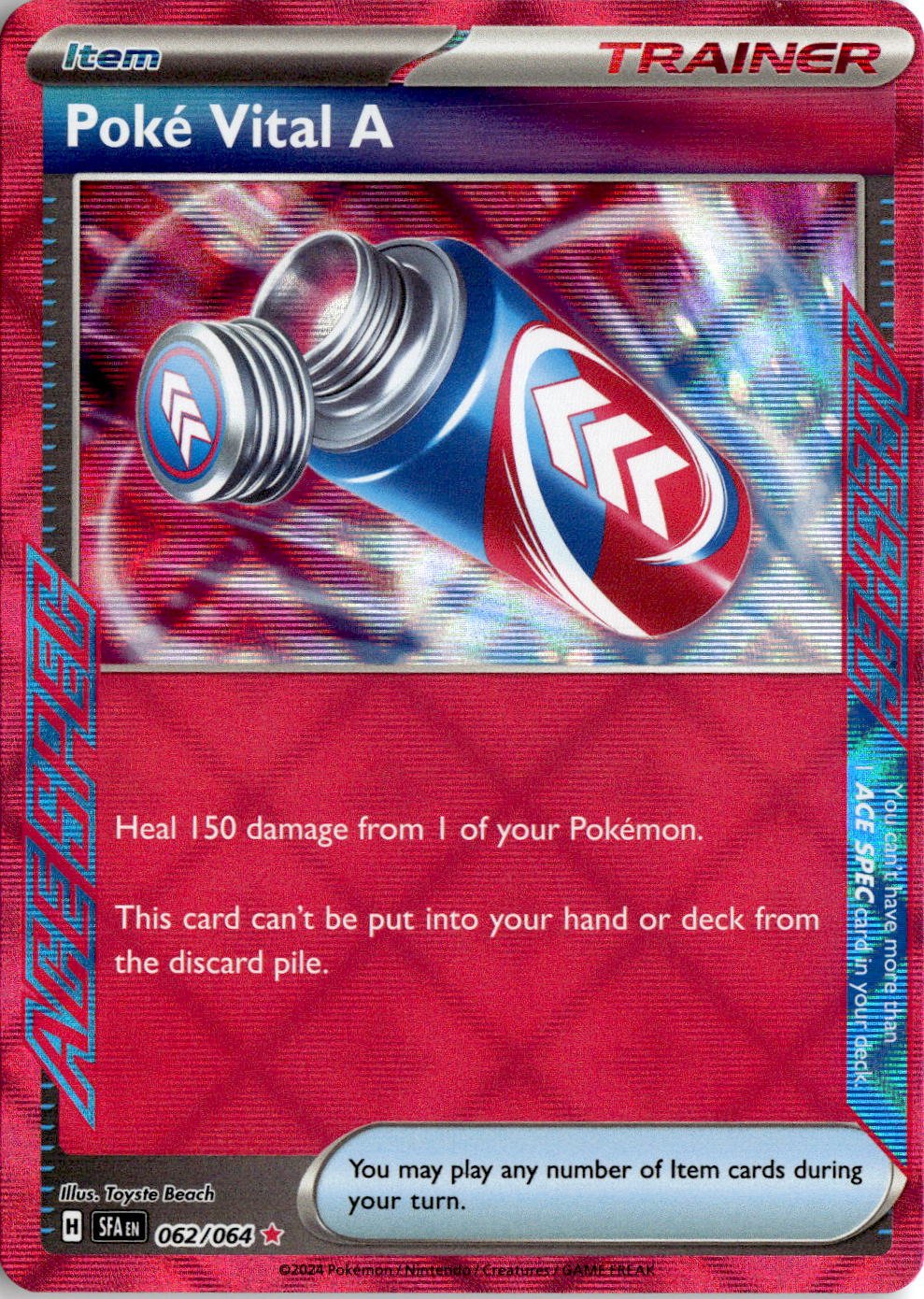 2024 Pokemon Sv Poké Vital A graded slab
