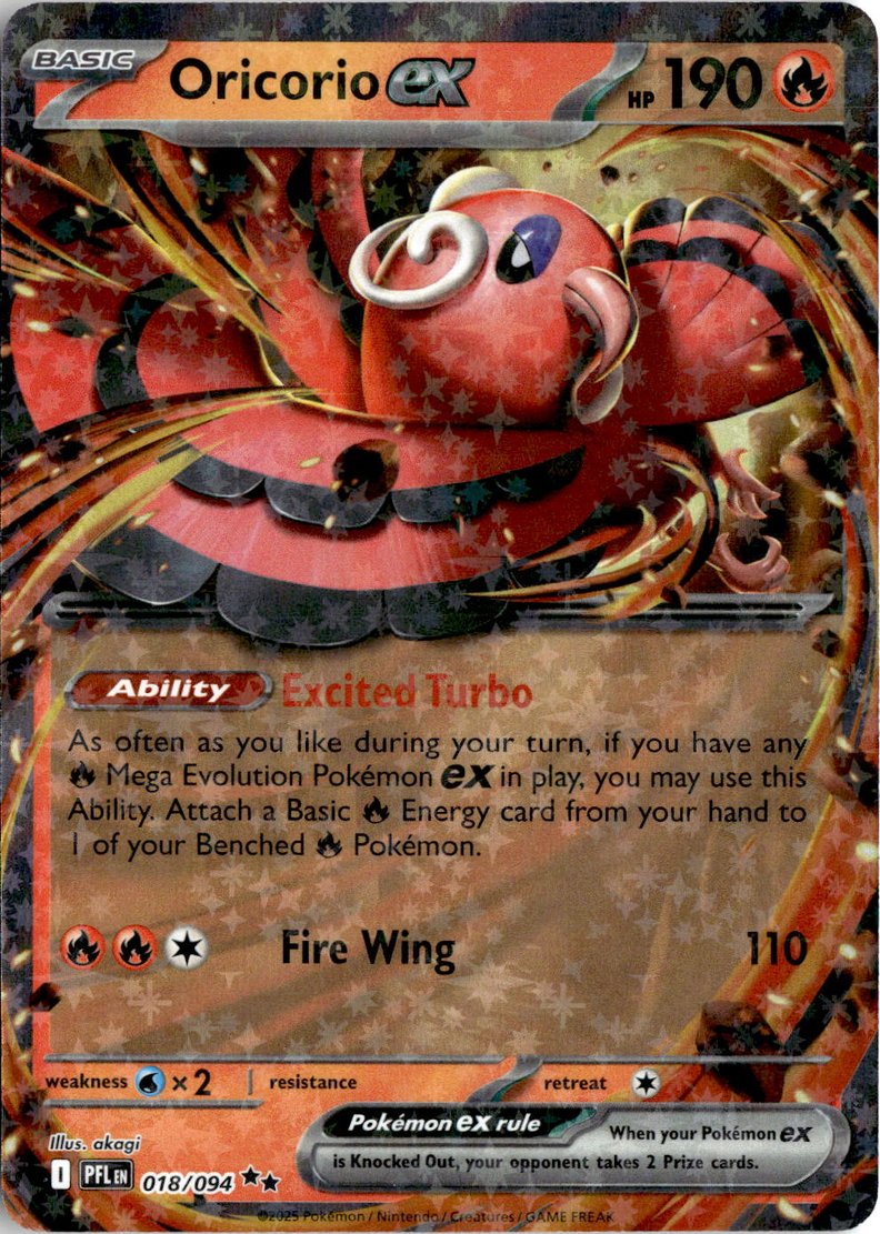 2025 Pokemon Mega Evolution Oricorio Ex graded slab