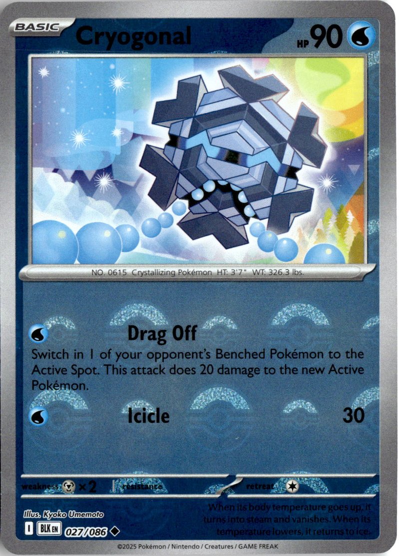 2025 Pokemon Scarlet And Violet Cryogonal graded slab