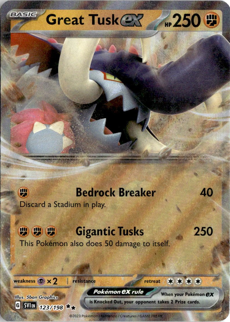 2023 Pokemon Scarlet And Violet Great Tusk EX graded slab