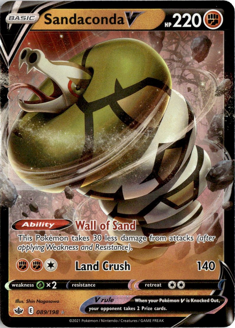 2021 Pokemon Sword And Shield Sandaconda V graded slab