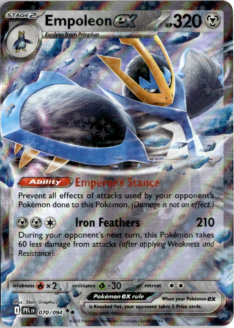2025 Pokemon Mega Evolution Empoleon Ex graded slab