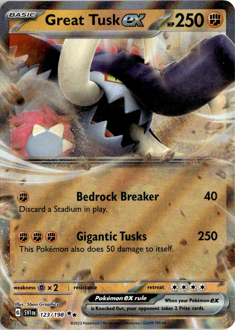 2023 Pokemon Scarlet And Violet Great Tusk Ex graded slab