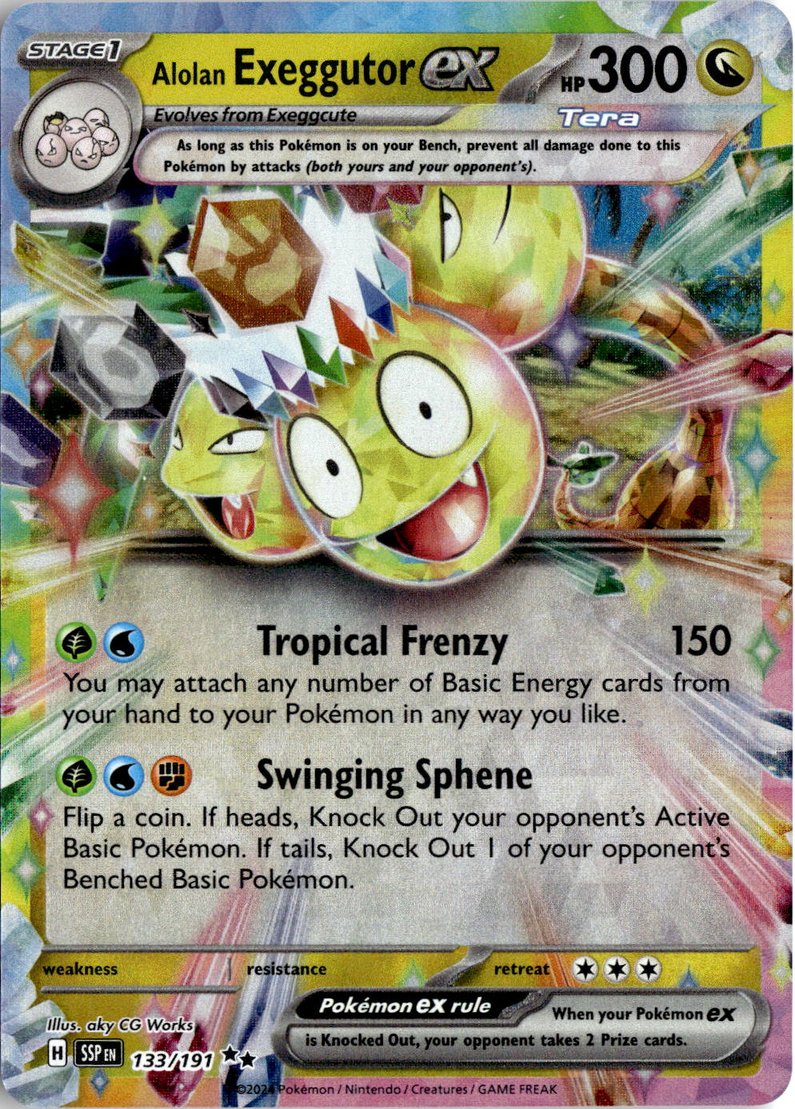 2024 Pokemon Scarlet And Violet Alolan Exeggutor EX graded slab