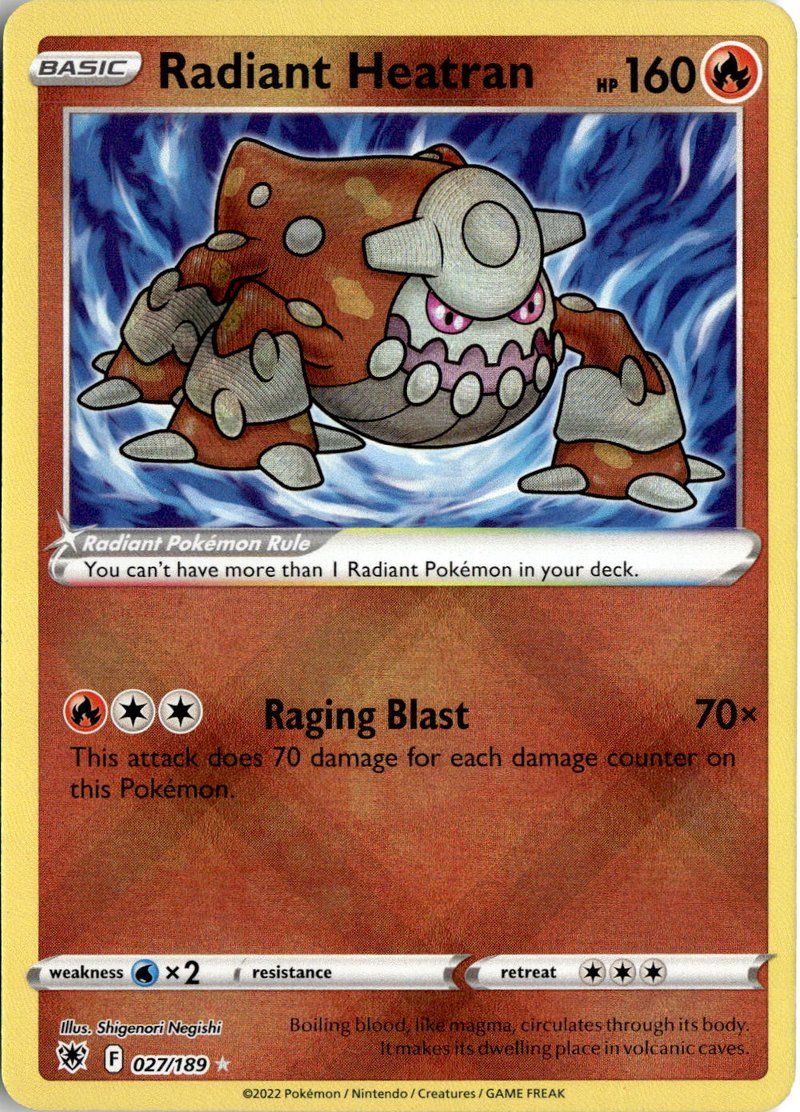 2022 Pokemon Sword And Shield Radiant Heatran graded slab