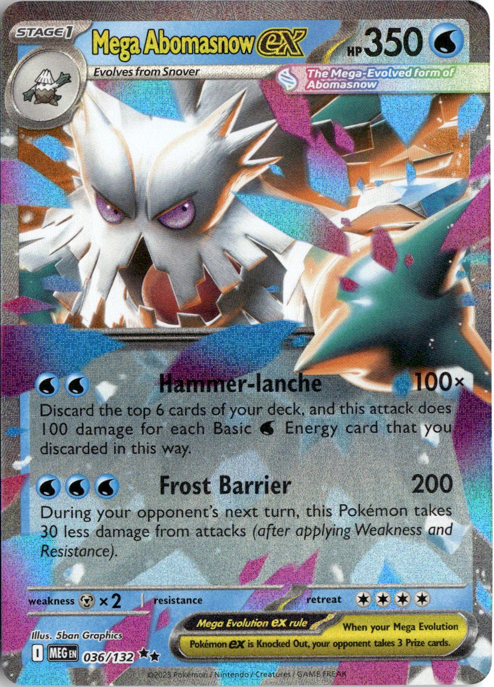2025 Pokemon Mega Evolution Mega Abomasnow EX graded slab