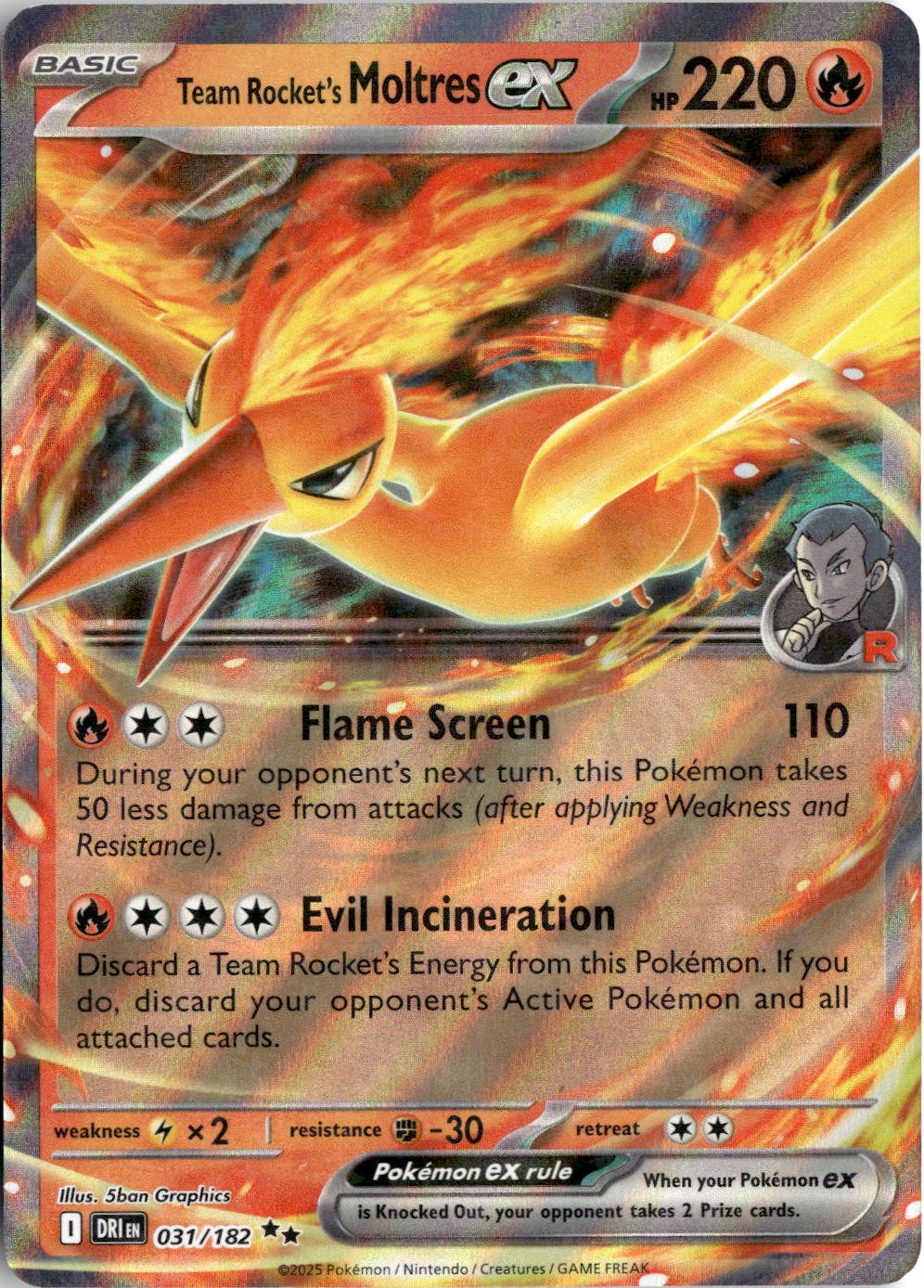 Team Rocket'S Moltres Ex graded slab